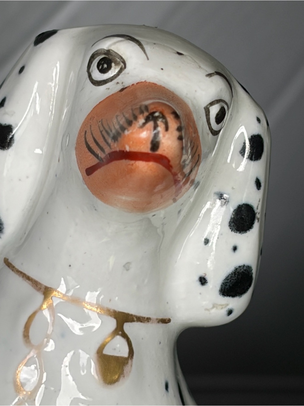 RARE*VINTAGE*OLD Staffordshire England  - Dalmatian Porcelain Figurine-Stamped! - Picture 3 of 8